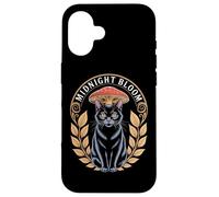 Midnight Bloom Cottagecore Cat Mushroom Laurel Case for iPhone 16