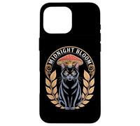 Midnight Bloom Cottagecore Cat Mushroom Laurel Case for iPhone 16 Pro Max