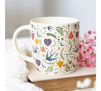 Midnight Bloom Floral Ceramic Mug - 350Ml, Microwave & Dishwasher Safe