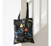 Midnight Bloom Floral Polycotton Tote Bag For Everyday Use
