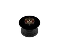 Midnight Bloom Gothic Bat Moon Floral Art PopSockets Adhesive PopGrip