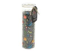Midnight Bloom Print French Tulip Tube Candle | Tall Scented Candle with Floral Wrap | Approx. 55-Hour Burn | Paraffin Wax | Gift-Boxed Home Fragrance Statement Piece