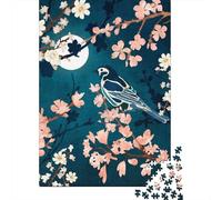 Midnight Blossom 1000-Piece Puzzle for Adults, 70x50cm/1000pcs, A Relaxed Project for Colder Days; Low-dust Card Pieces for Tidy Sorting