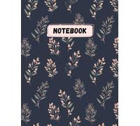 Midnight Blossoms Journal: Elegant Minimal Floral Notebook with Tiny Branches and Budding Flowers | Aesthetic Dark Botanical Pattern for Writing, Notes, Journaling, and Creative Thoughts