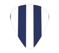 Midnight Blue And White Striped,12 Pcs Guitar Pick,3 Different Thickness Plectrums for Acoustic Guitar Bass Ukulele (0.46mm 0.96mm 0.71mm)