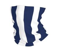 Midnight Blue And White Striped,Bandana Neck Gaiters Multifunctional Headwear Scarf Face Shield Headband Neck Warmer Tube