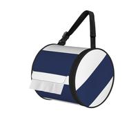 Midnight Blue And White Striped, Cylinder Tissue Holder, Tissue Box Cover Hanging Tissue Box Holder Car Tissue Dispenser