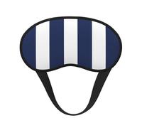 Midnight Blue and White Striped, Full Eye Covers Light Blocking Eye Masks Blackout Sleep Eye Muffs