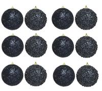 Midnight Blue Christmas Bauble Decoration 8cm Dark Blue Christmas Tree Hanger 12