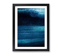 Midnight Blue In Abstract Modern Framed Print | A3 Black Framed Wall Art | Ready to Hang | Abstract Fantasy Picture | Living Room Bedroom Lounge Office