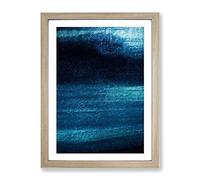 Midnight Blue In Abstract Modern Framed Print | A3 Oak Framed Wall Art | Ready to Hang | Abstract Fantasy Picture | Living Room Bedroom Lounge Office