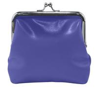 Midnight Blue Leather Coin Purse for Women Girls Buckle Kiss Lock Small Change Purse for Girls, Midnight Blue, Classic