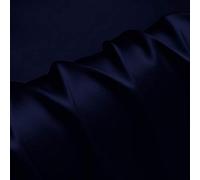 Midnight Blue Real Silk Charmeuse Fabric 100% Pure Silk Soft Satin Fabrics by The Metre for Fashion Width 114cm