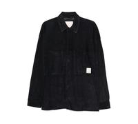 Midnight Blue Shirt with Press-Stud Fastening - male - Emporio Armani - Leather Jackets - Blue - L - Jackets L