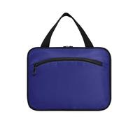 Midnight Blue Solid Color Pure Plain Hanging Kits for Men with Hook, Designer Waterproof Bags for Men for Women Traveling Traveling bolso de maquillaje para Mujer L