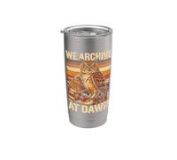 Midnight Book Owl We Archive At Dawn Readers Stainless Steel Insulated Tumbler