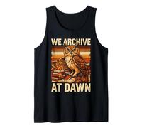 Midnight Book Owl We Archive At Dawn Readers Tank Top