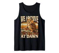 Midnight Book Owl We Archive At Dawn Readers Tank Top