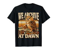 Midnight Book Owl We Archive At Dawn Readers Value Graphic T-Shirt