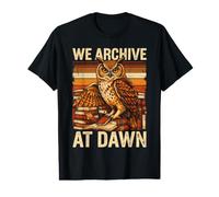 Midnight Book Owl We Archive At Dawn Readers Value Graphic T-Shirt