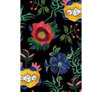 Midnight Botanica: Wild Bloom: Floral 190 pages ruled notebook