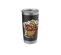 Midnight Brew Coffee Raccoon Caffeine Crave Trash Panda Dad Stainless Steel Insulated Tumbler