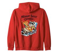 Midnight Buffet Champion Raccoon Vacation Funny Cruise Zip Hoodie