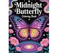 Midnight Butterfly Coloring Book: 35+ Dreamy, Dark, and Elegant Butterfly Designs for Relaxation and Creativity