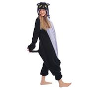 Midnight Cat Onesie Kigurumi One-Piece Costume Jumpsuit | SAZAC Kigurumi | Halloween & Carnival | for Kids and Adults | One Size Fits All (155 - 180+ cm)