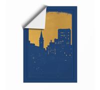 Midnight Cityscape Modern Unframed Wall Art Print A4 (29.7×21cm), Wall Decor for Living Room, Bedroom, Office & Home, Art Gift