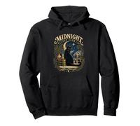 Midnight Club Members Only Black Cat Halloween Art Pullover Hoodie