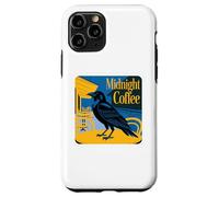 Midnight Coffee Raven On Outdoor Table Night Out Cozy Case for iPhone 11 Pro