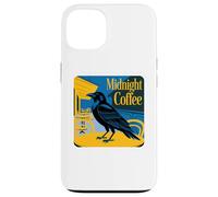 Midnight Coffee Raven On Outdoor Table Night Out Cozy Case for iPhone 13