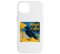 Midnight Coffee Raven On Outdoor Table Night Out Cozy Case for iPhone 14 Plus
