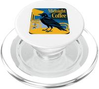 Midnight Coffee Raven On Outdoor Table Night Out Cozy PopSockets PopGrip for MagSafe