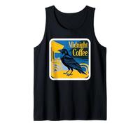 Midnight Coffee Raven On Outdoor Table Night Out Cozy Tank Top