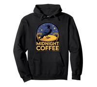 MIDNIGHT COFFEE Raven Starry Night Sky Cozy Caffeine Pullover Hoodie