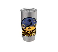Midnight Coffee Raven Starry Night Sky Cozy Caffeine Stainless Steel Insulated Tumbler