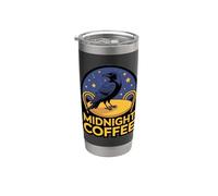 Midnight Coffee Raven Starry Night Sky Cozy Caffeine Stainless Steel Insulated Tumbler