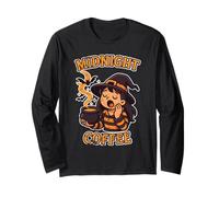 Midnight Coffee Sleepy Witch Long Sleeve T-Shirt