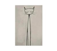 Midnight Contours The Feline Form Canvas Poster Bedroom Decor Landscape Office Room Decor Gift 20x30inch(50x75cm)
