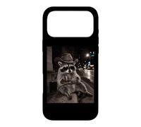 Midnight Cowboy Raccoon With A Drink Under The City Lights Case for iPhone 17 Pro Max