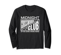 Midnight Crosswords Club Funny Crossword Puzzle Lover Long Sleeve T-Shirt