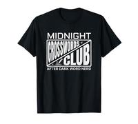 Midnight Crosswords Club Funny Crossword Puzzle Lover T-Shirt