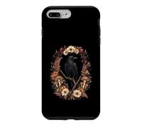 Midnight Crow Botanical Oval Gothic Nature Art Case for iPhone 7 Plus/8 Plus