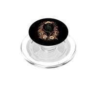 Midnight Crow Botanical Oval Gothic Nature Art PopSockets PopGrip for MagSafe