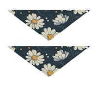 Midnight Daisies Dots Pet Fashion Accessories 2 Pack for Daily Wear Pets Want to Ddress Up 25 1 × 9 8in