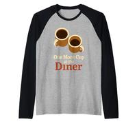 Midnight Diner Neon Sign Coffee Pancakes Highway Gift Raglan Baseball Tee