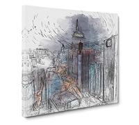 Midnight Dreams in Hong Kong Canvas Print | Gallery Wrapped 30mm Frame Wall Art | 20x20 inches | Ready to Hang | Modern Picture | Living Room Bedroom Lounge Office