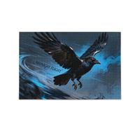 Midnight Flight Raven Pattern Unique Jigsaw Puzzles for Relaxation and Family Fun 500 Piecing
